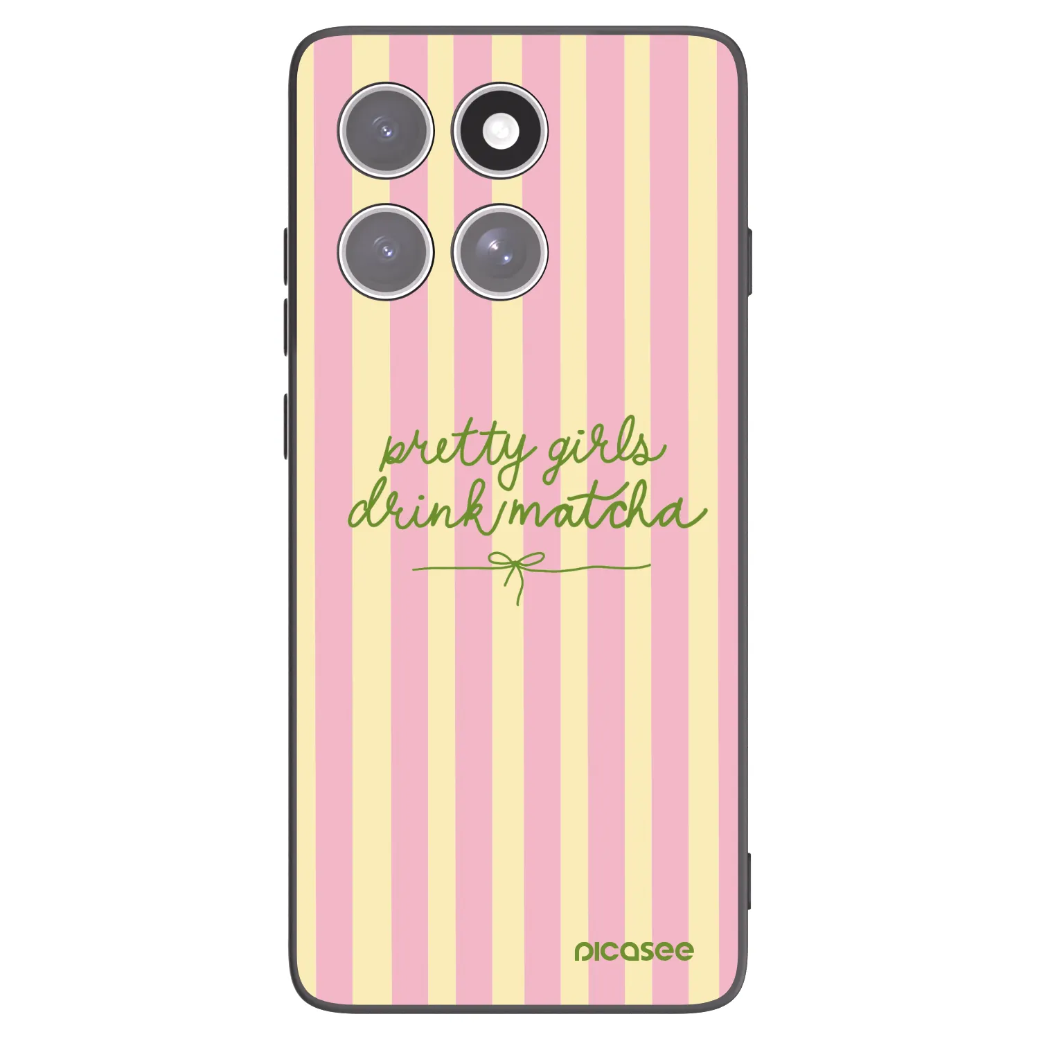 Picasee Μαύρη θήκη σιλικόνης για Motorola Edge 60 Pro - Pretty matcha
