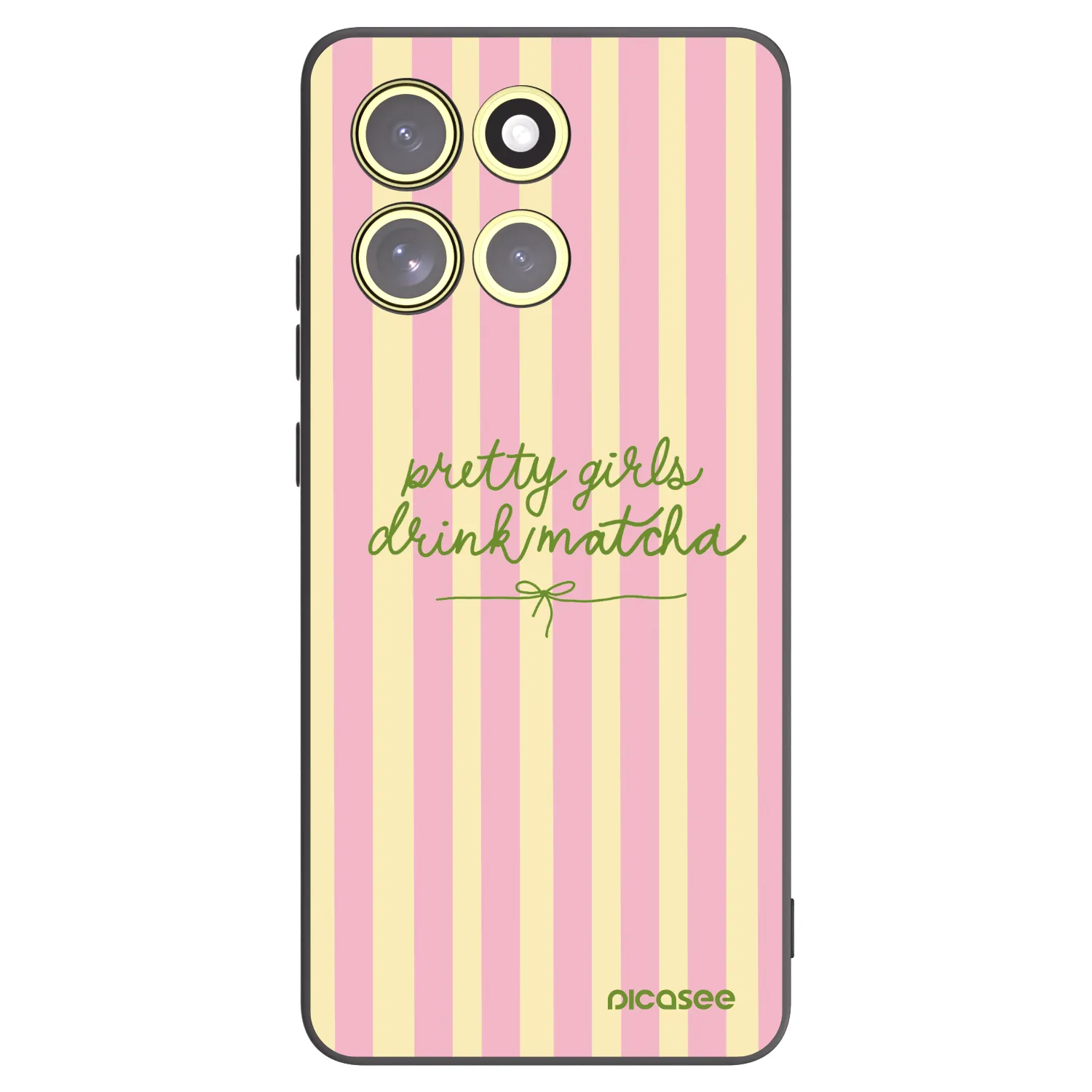 Picasee Μαύρη θήκη σιλικόνης για Motorola Moto G86 5G - Pretty matcha