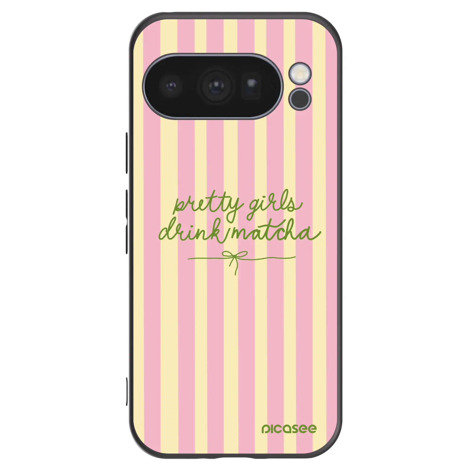Picasee Μαύρη θήκη σιλικόνης για Google Pixel 10 Pro - Pretty matcha