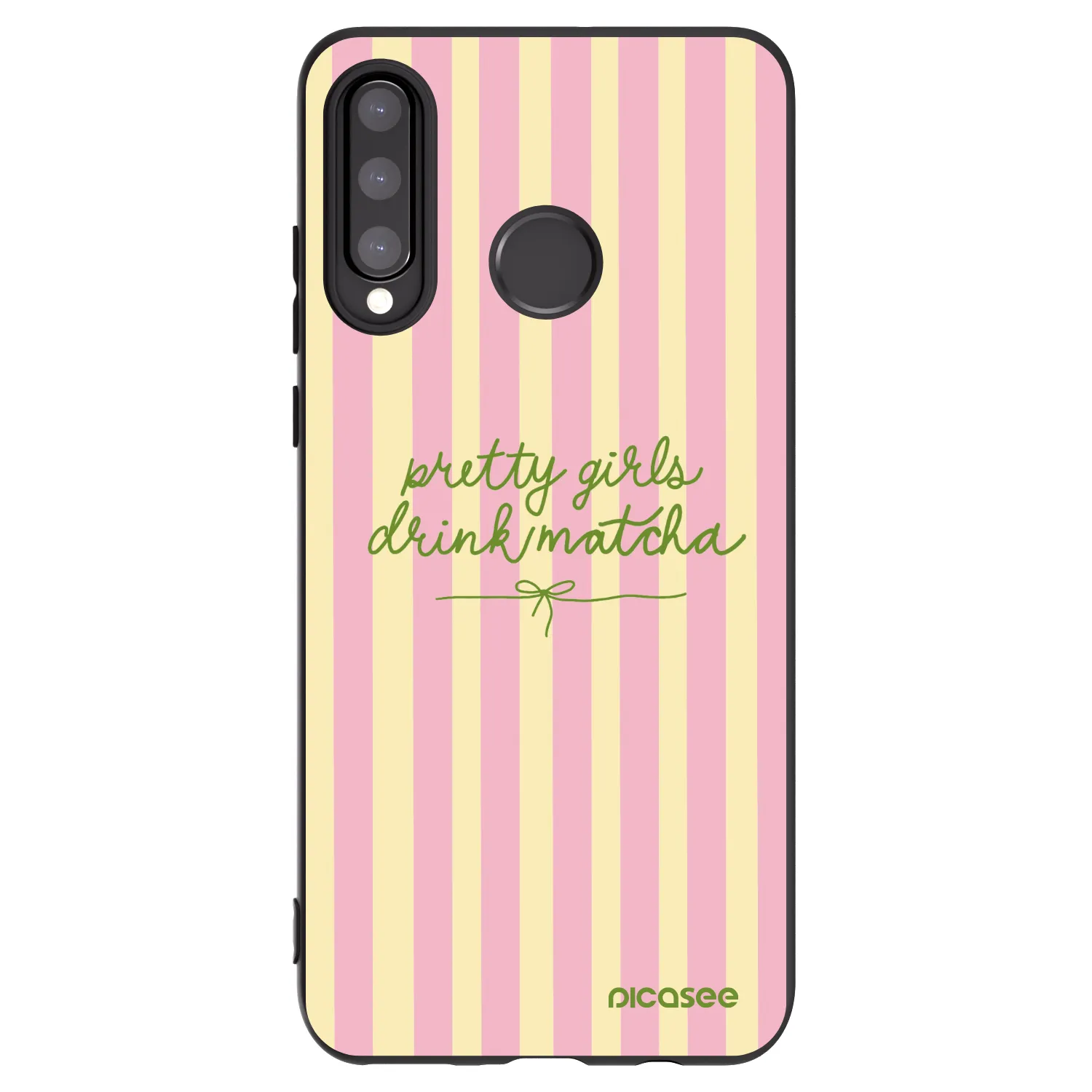 Picasee Μαύρη θήκη σιλικόνης για Huawei P30 Lite - Pretty matcha