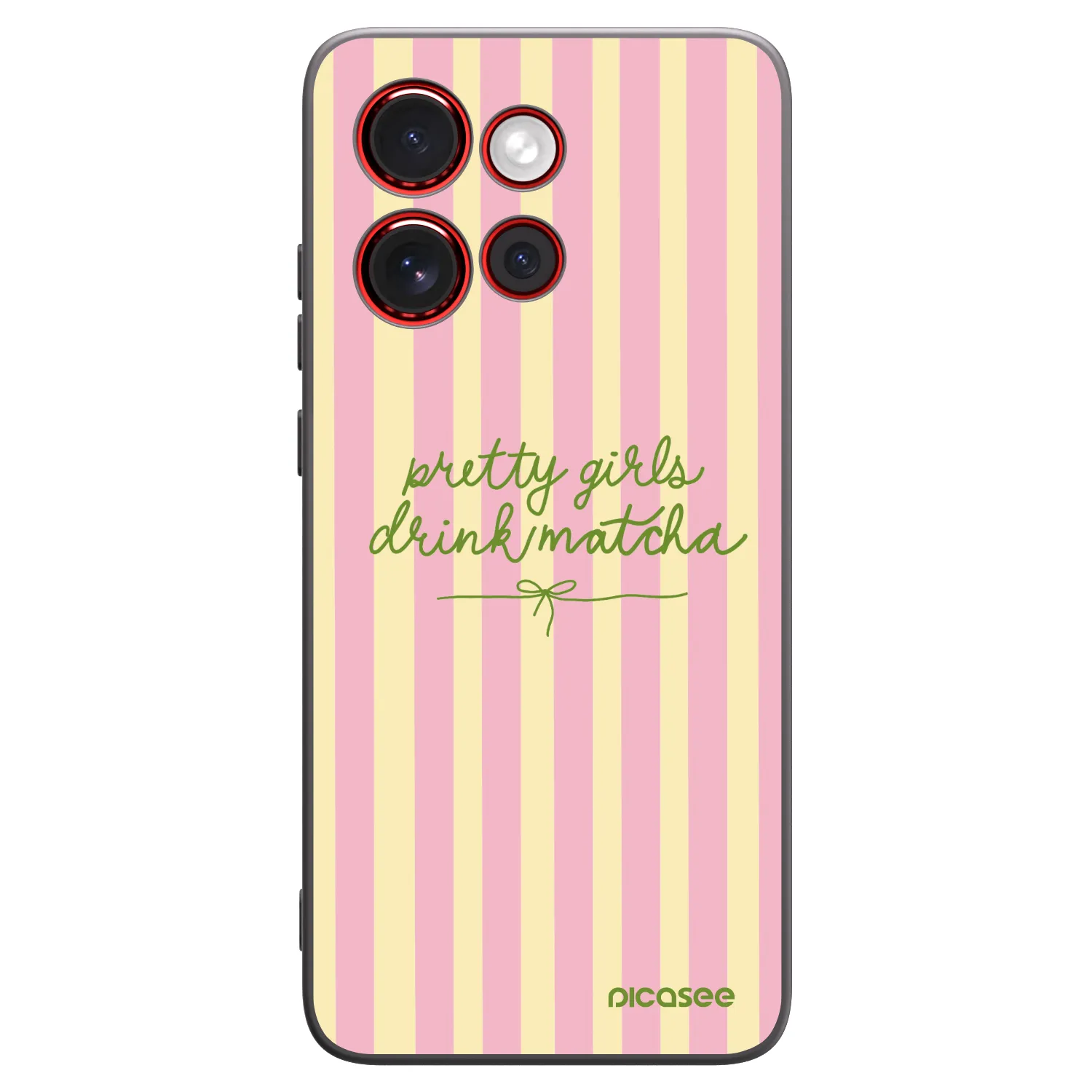 Picasee Μαύρη θήκη σιλικόνης για Motorola Edge 60 Neo 5G - Pretty matcha
