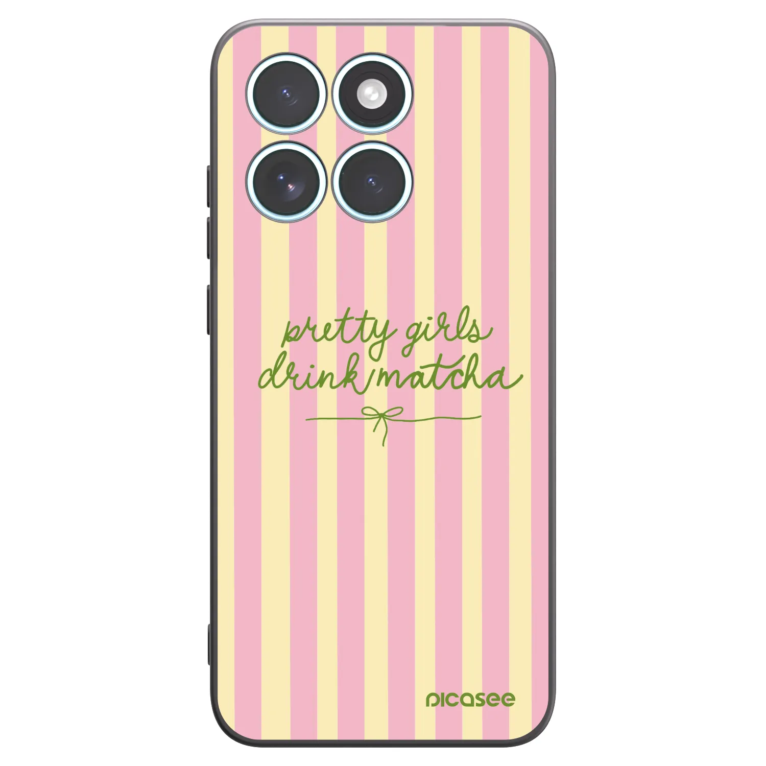 Picasee Μαύρη θήκη σιλικόνης για Motorola Edge 70 Fusion - Pretty matcha