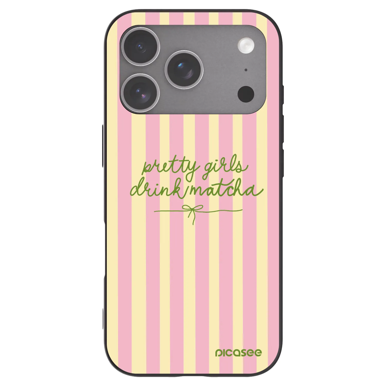 Picasee Μαύρη θήκη σιλικόνης για Apple iPhone 18 Pro - Pretty matcha