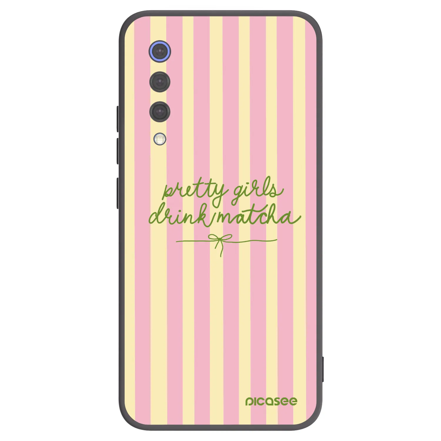 Picasee Μαύρη θήκη σιλικόνης για Xiaomi Mi 9 SE - Pretty matcha