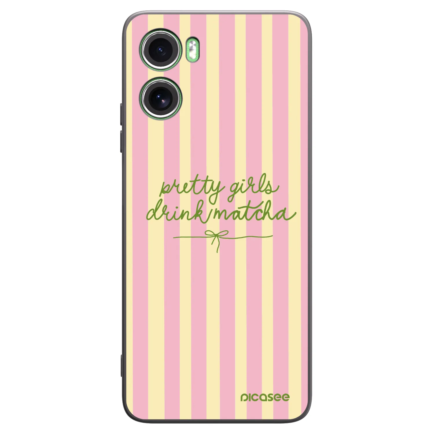Picasee Μαύρη θήκη σιλικόνης για Motorola Moto G06 - Pretty matcha