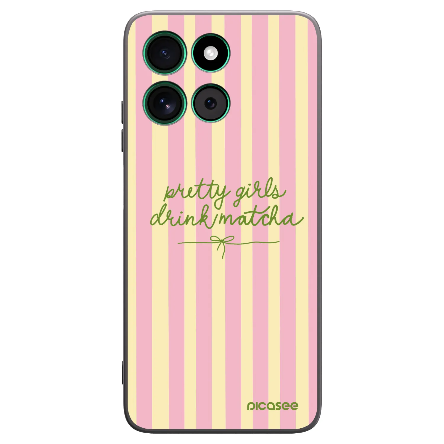 Picasee Μαύρη θήκη σιλικόνης για Motorola Moto G57 Power - Pretty matcha