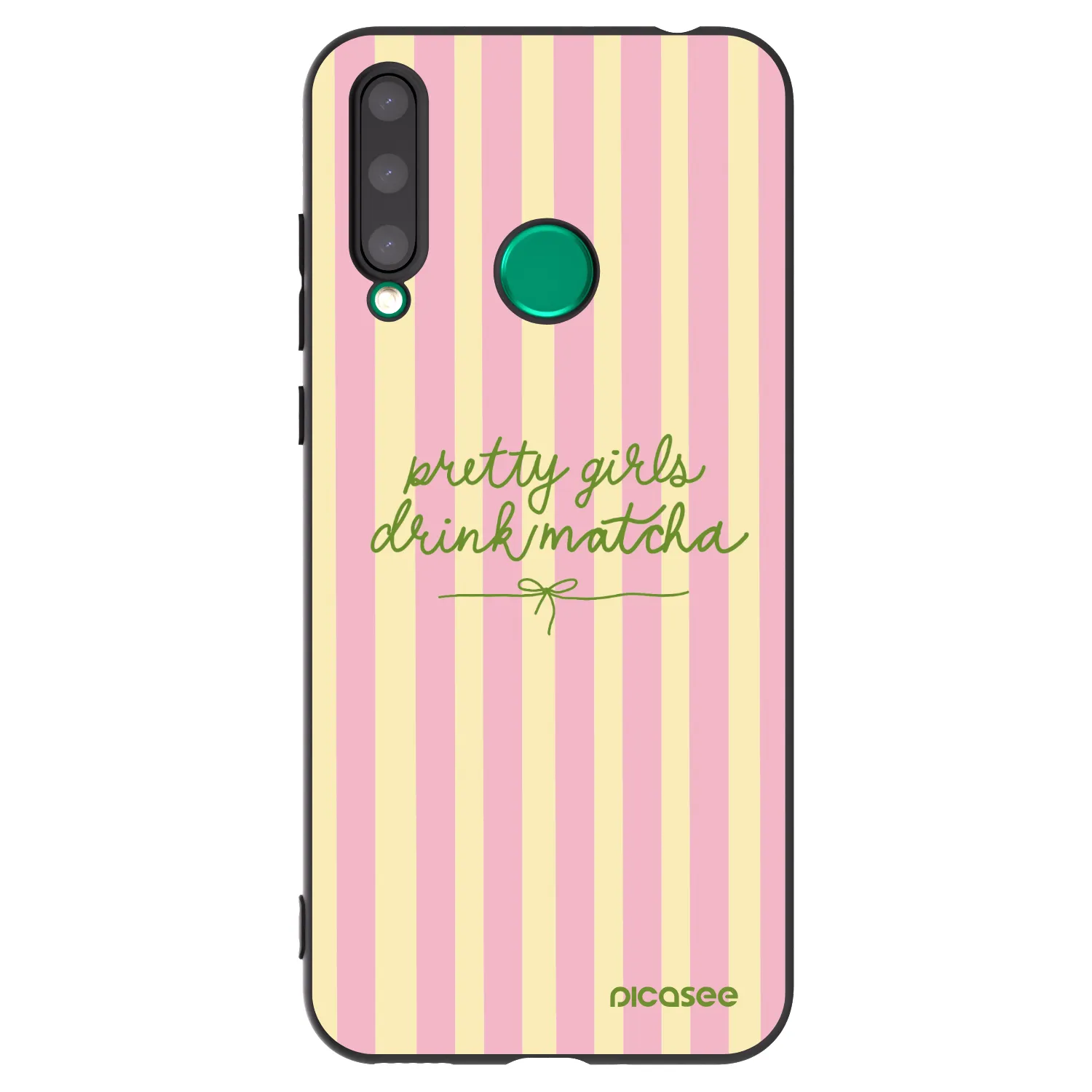 Picasee Μαύρη θήκη σιλικόνης για Honor 20 Lite - Pretty matcha
