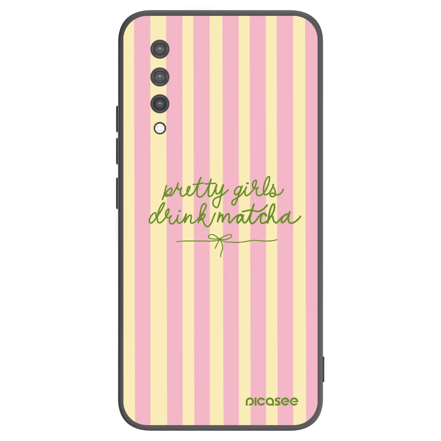 Picasee Μαύρη θήκη σιλικόνης για Xiaomi Mi 9 Lite - Pretty matcha