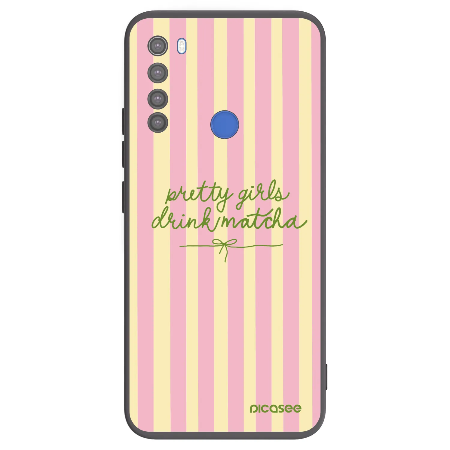 Picasee Μαύρη θήκη σιλικόνης για Xiaomi Redmi Note 8T - Pretty matcha