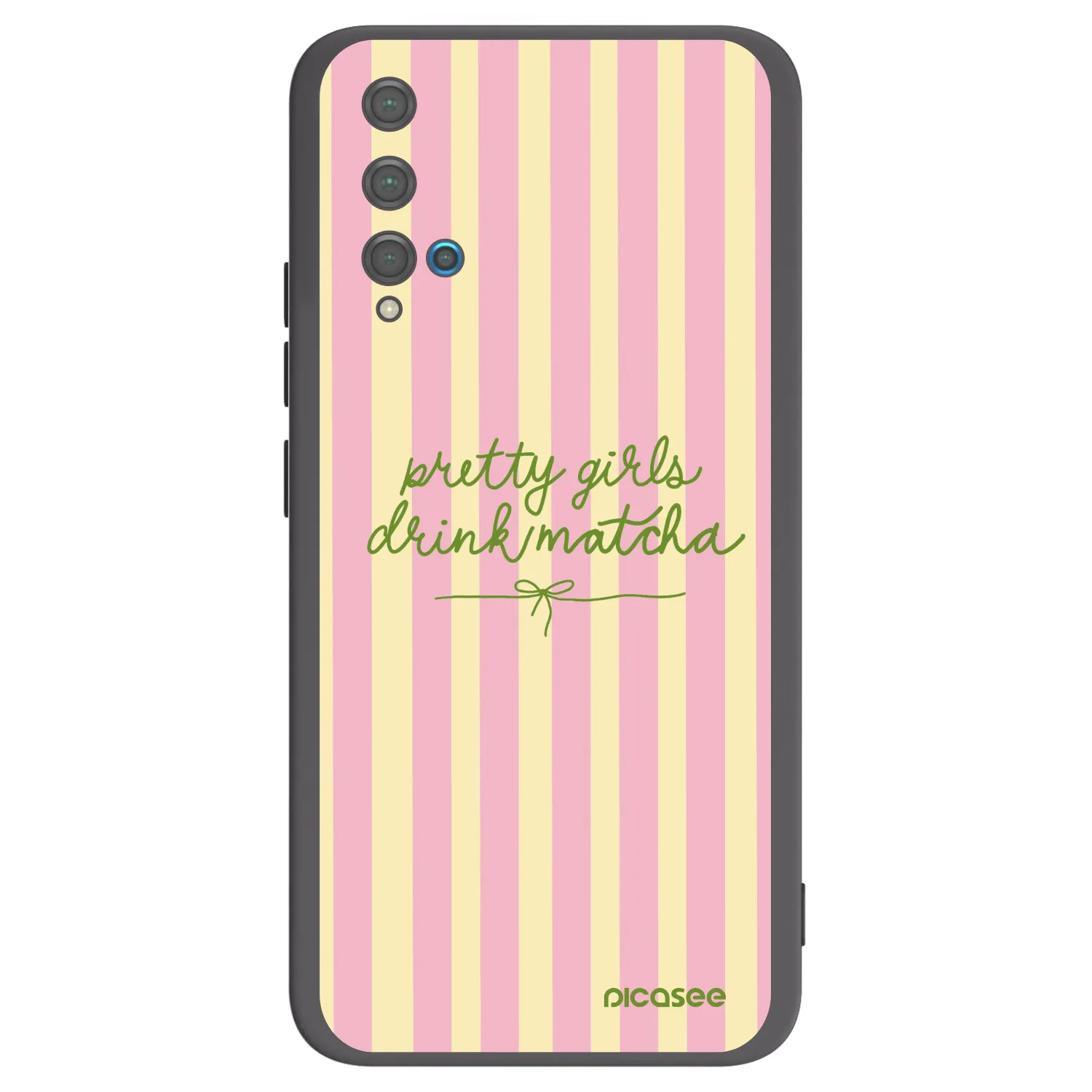 Picasee Μαύρη θήκη σιλικόνης για Huawei Nova 5T - Pretty matcha