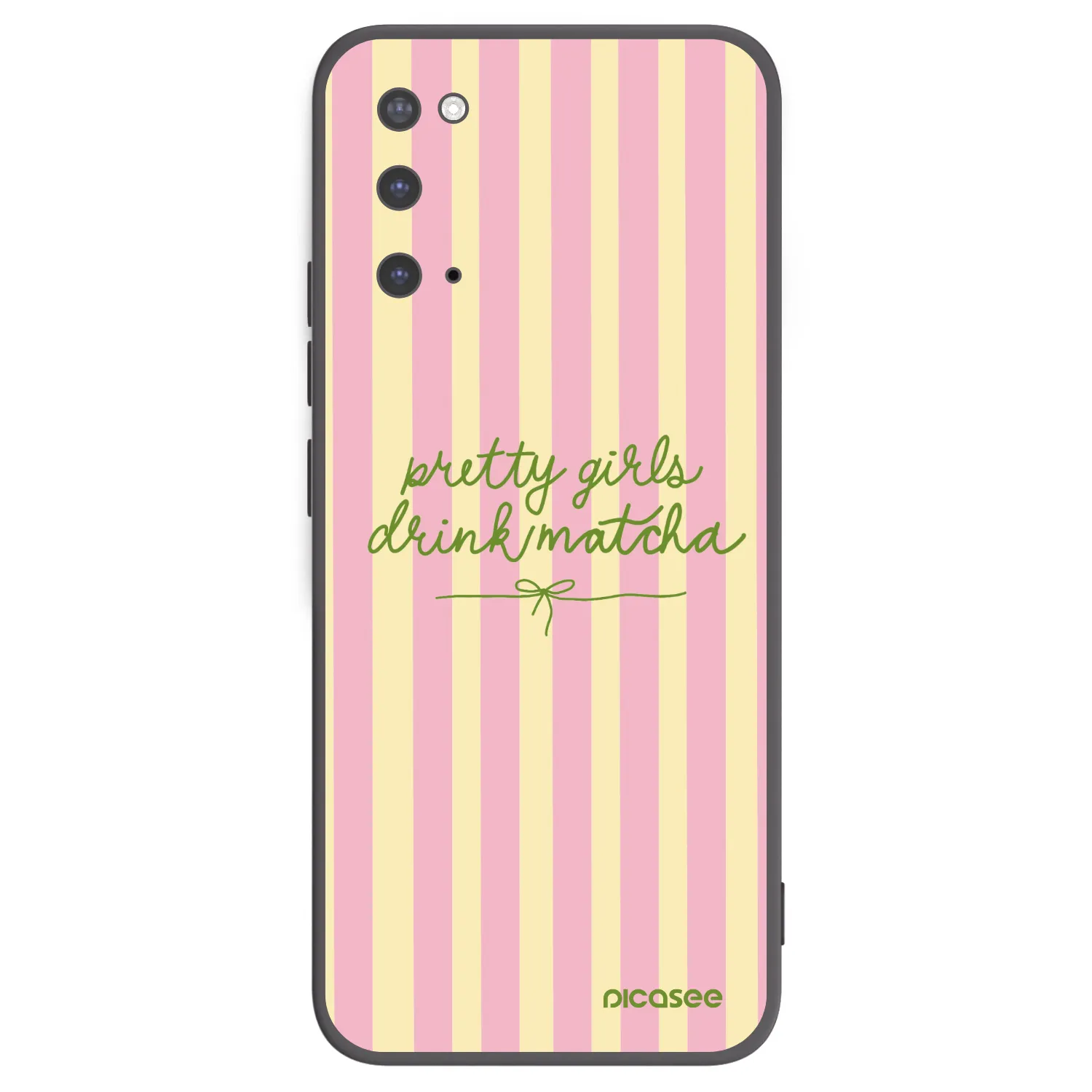Picasee Μαύρη θήκη σιλικόνης για Samsung Galaxy S20 G980F - Pretty matcha