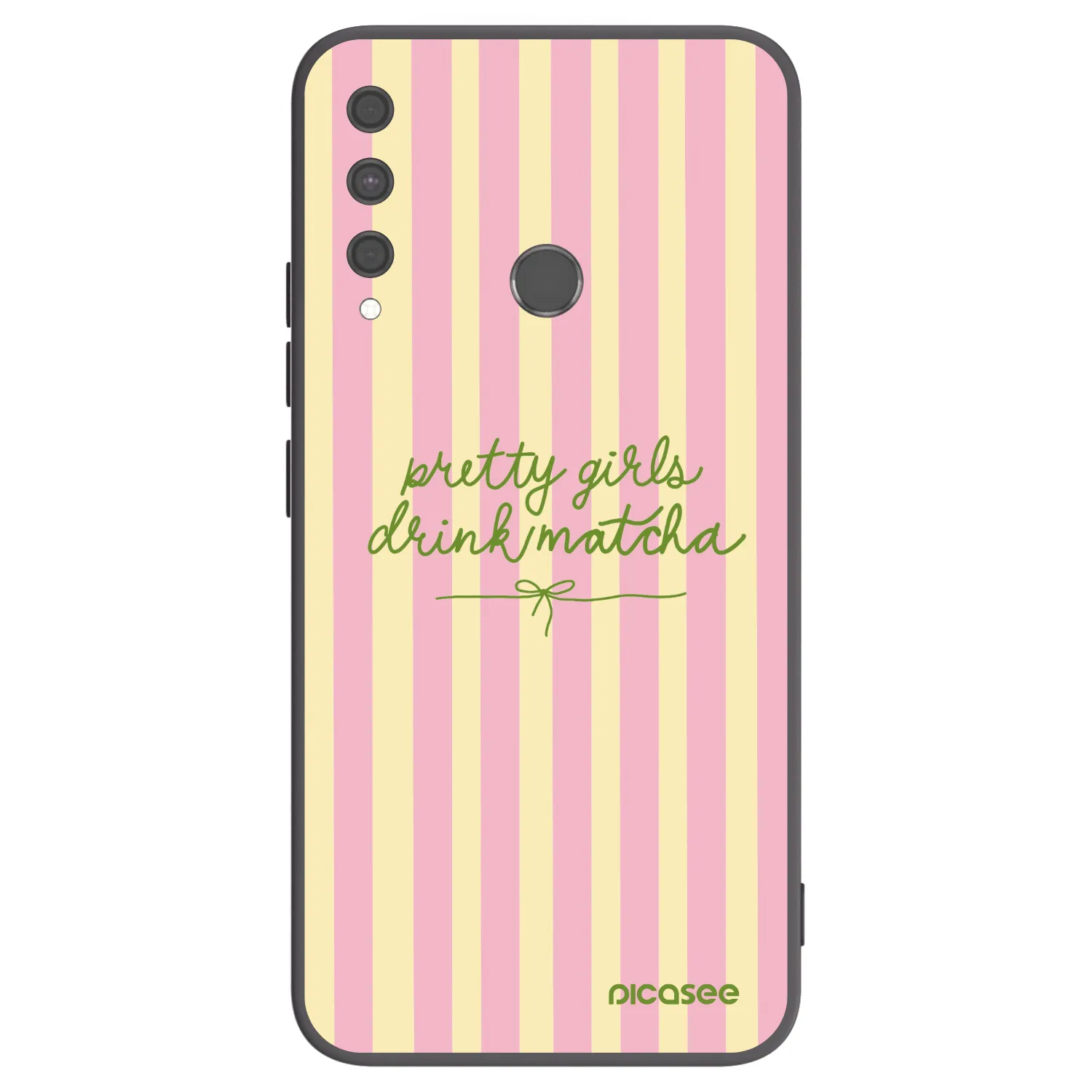 Picasee Μαύρη θήκη σιλικόνης για Huawei P40 Lite E - Pretty matcha