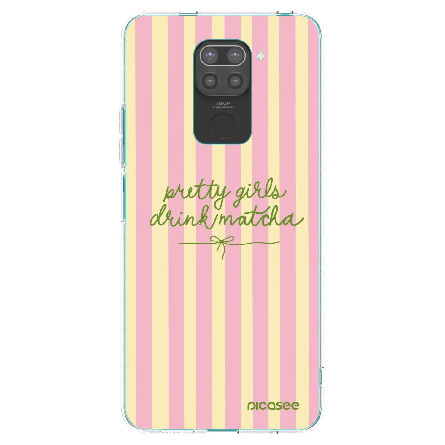 Picasee Μαύρη θήκη σιλικόνης για Xiaomi Redmi Note 9 - Pretty matcha