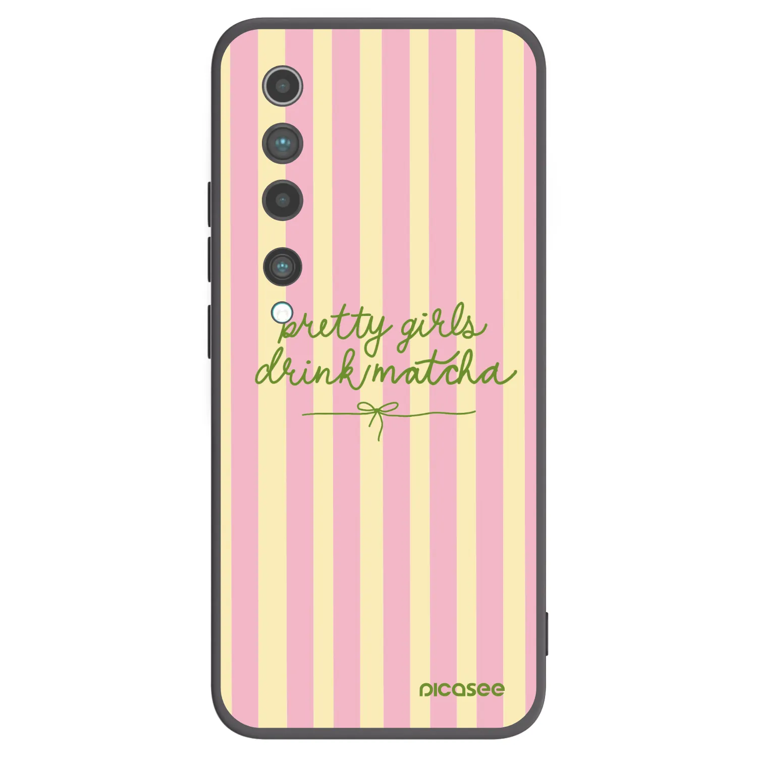 Picasee Μαύρη θήκη σιλικόνης για Xiaomi Mi 10 - Pretty matcha