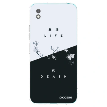Picasee Μαύρη θήκη σιλικόνης για Xiaomi Redmi 9A - Life - Death