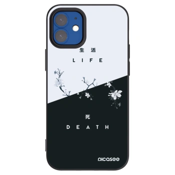 Picasee Μαύρη θήκη σιλικόνης για Apple iPhone 12 mini - Life - Death