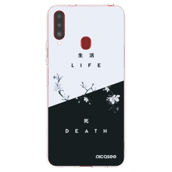 Picasee διαφανής θήκη σιλικόνης Samsung Galaxy A20s - Life - Death