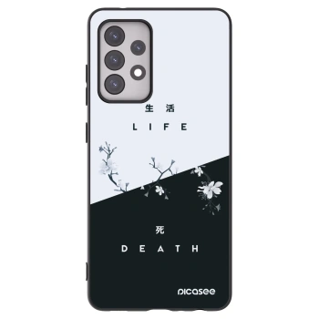 Picasee Μαύρη θήκη σιλικόνης για Samsung Galaxy A52 5G A525F - Life - Death