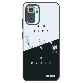 Picasee Μαύρη θήκη σιλικόνης για Xiaomi Redmi Note 10 Pro - Life - Death