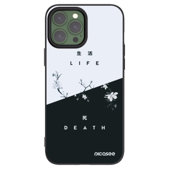 Picasee Μαύρη θήκη σιλικόνης για Apple iPhone 13 Pro Max - Life - Death