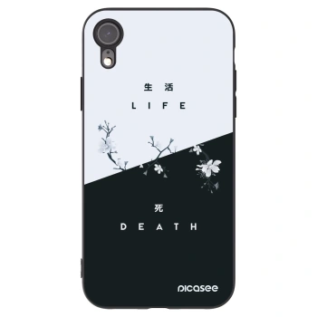 Picasee Μαύρη θήκη σιλικόνης για Apple iPhone XR - Life - Death