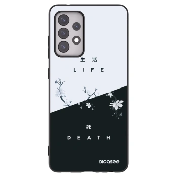 Picasee Μαύρη θήκη σιλικόνης για Samsung Galaxy A52s 5G A528B - Life - Death