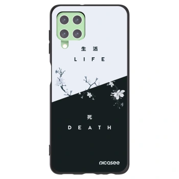Picasee Μαύρη θήκη σιλικόνης για Samsung Galaxy A22 A225F 4G - Life - Death