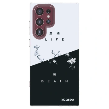 Picasee διαφανής θήκη σιλικόνης Samsung Galaxy S22 Ultra 5G - Life - Death