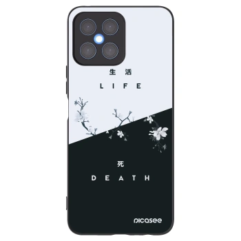 Picasee Μαύρη θήκη σιλικόνης για Honor X8 4G - Life - Death
