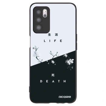 Picasee Μαύρη θήκη σιλικόνης για OPPO A16s - Life - Death