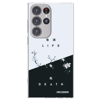 Picasee διαφανής θήκη σιλικόνης Samsung Galaxy S23 Ultra 5G - Life - Death