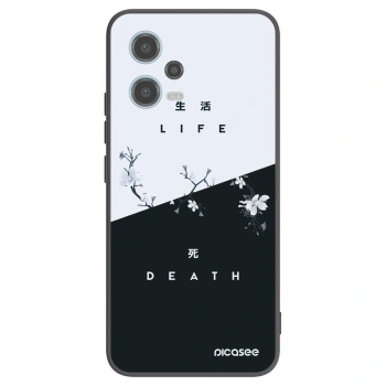 Picasee Μαύρη θήκη σιλικόνης για Xiaomi Redmi Note 12 5G - Life - Death