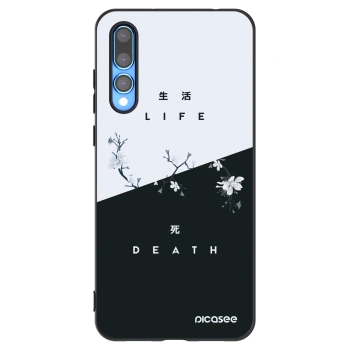 Picasee Μαύρη θήκη σιλικόνης για Huawei P20 Pro - Life - Death