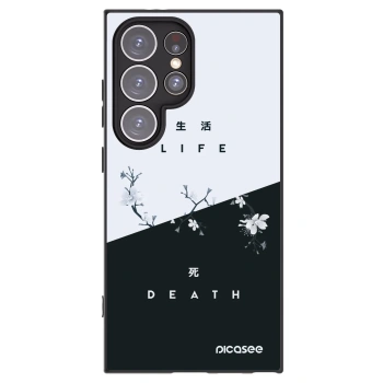 Picasee Μαύρη θήκη σιλικόνης για Samsung Galaxy S24 Ultra S928B 5G - Life - Death