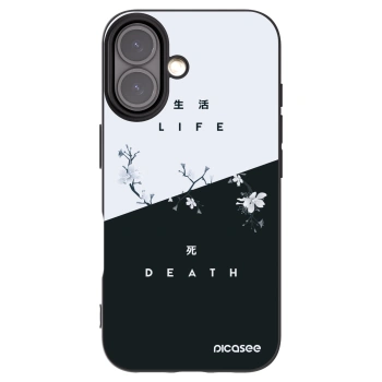 Picasee Μαύρη θήκη σιλικόνης για Apple iPhone 16 - Life - Death