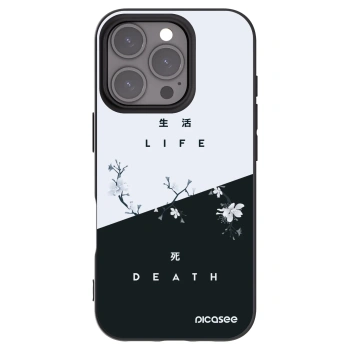 Picasee Μαύρη θήκη σιλικόνης για Apple iPhone 16 Pro - Life - Death