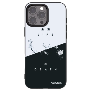 Picasee Μαύρη θήκη σιλικόνης για Apple iPhone 16 Pro Max - Life - Death