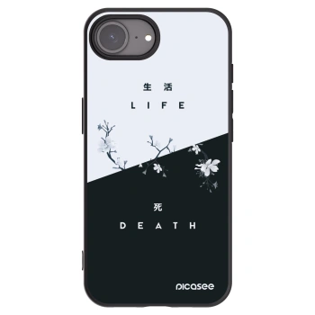 Picasee Μαύρη θήκη σιλικόνης για Apple iPhone 16e - Life - Death