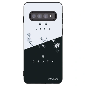 Picasee Μαύρη θήκη σιλικόνης για Samsung Galaxy S10 G973 - Life - Death