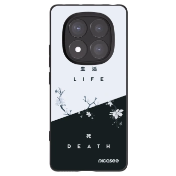 Picasee Μαύρη θήκη σιλικόνης για Xiaomi Redmi Note 14 Pro 5G - Life - Death