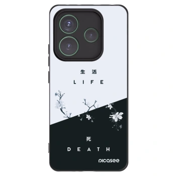 Picasee Μαύρη θήκη σιλικόνης για Xiaomi Redmi Note 14 5G - Life - Death