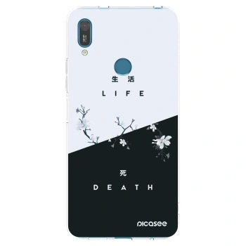 Picasee διαφανής θήκη σιλικόνης Huawei Y7 2019 - Life - Death