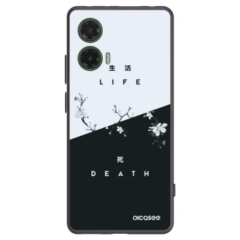 Picasee Μαύρη θήκη σιλικόνης για Motorola Moto G35 5G - Life - Death