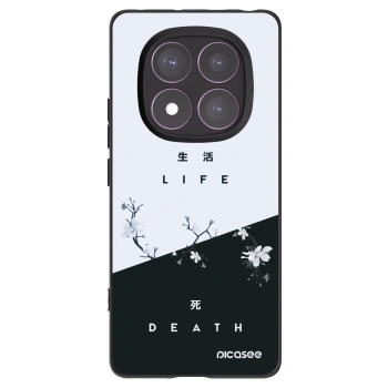 Picasee Μαύρη θήκη σιλικόνης για Xiaomi Redmi Note 14 Pro 4G - Life - Death