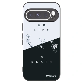 Picasee Μαύρη θήκη σιλικόνης για Google Pixel 9 Pro - Life - Death