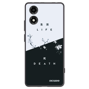 Picasee Μαύρη θήκη σιλικόνης για Motorola Moto E14 - Life - Death