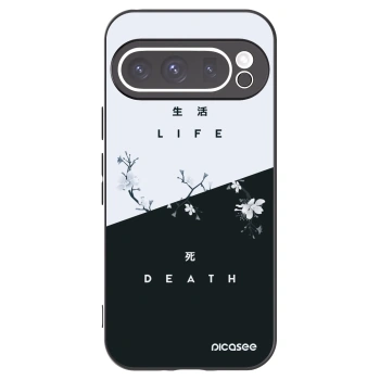 Picasee Μαύρη θήκη σιλικόνης για Google Pixel 9 Pro XL - Life - Death