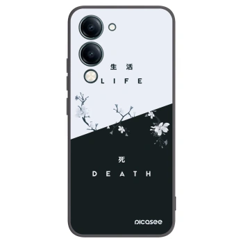 Picasee Μαύρη θήκη σιλικόνης για Vivo Y29s 5G - Life - Death