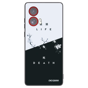 Picasee Μαύρη θήκη σιλικόνης για Motorola Edge 50 Fusion - Life - Death