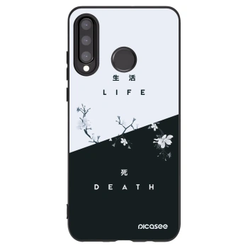 Picasee Μαύρη θήκη σιλικόνης για Huawei P30 Lite - Life - Death